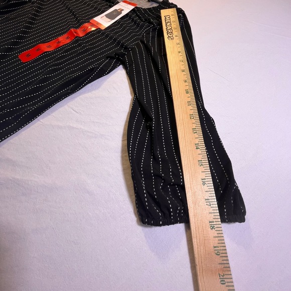 Adrianna Papell Women's 3/4 Sleeve Stretch Smocked Shoulder Blouse, Black, M - Picture 7 of 8